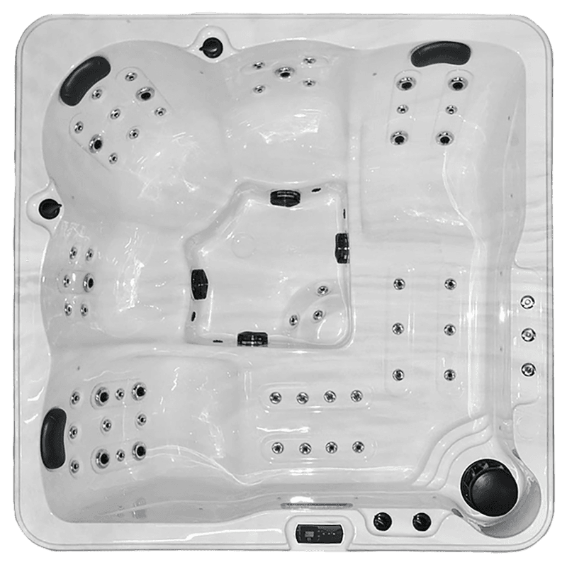 Sky Storm Twin (Black) 5 Person 3 Seater 2 Lounger Hot Tub - Image 1